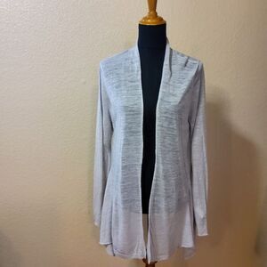 Eileen Fisher Tencel Linen Blend A-Line Long Lightweight Cardigan Sweater XL
